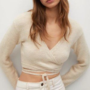 Mango Wrap Bow Cardigan (New with tags)